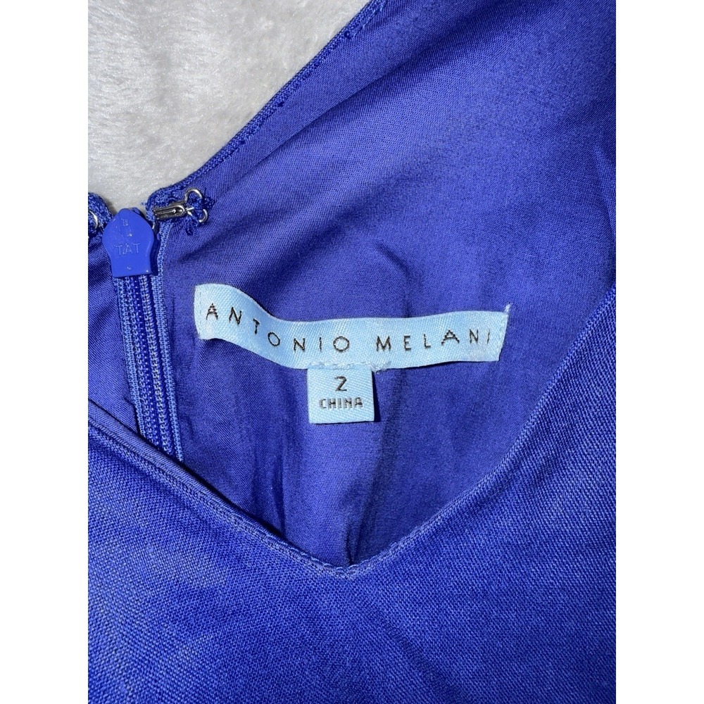 Antonio Melani Women's Jumpsuit Sleeveless Tie Waist Royal Blue Wide Leg Size‎ 2 - Picture 7 of 12